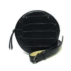 新品ロンシャン レザー黒ショルダーバッグ