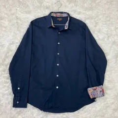 ポールスミスコレクション 長袖シャツ 総柄 花柄 コットン 紺 XLサイズ ★お値段交渉を受け付けます。