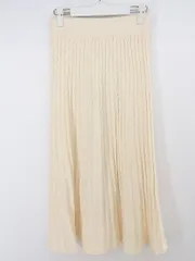 ◇ one after another NICE CLAUP ウエストゴム ニット 膝下丈 ナロー スカート サイズF アイボリー レディース P  【中古】 【1211070006727】