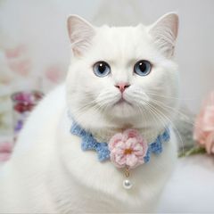 ジューンブライドチョーカー(パープル)わんちゃん猫ちゃん用首輪