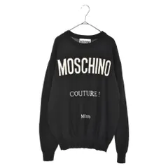 MOSCHINO (モスキーノ) フロントロゴニット 長袖セーター ブラック QL0233104のサムネイル