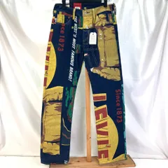 リバイス ヴィンテージクロージング バナープリント デニムパンツ W36 L36 リバイス ヴィンテージクロージング バナープリント デニム