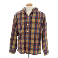 【中古】シュプリーム Supreme 2024年春夏 Printed Hooded Flannel Shirt カジュアルシャツ ブラウンxブルー【サイズM】【メンズ】のサムネイル