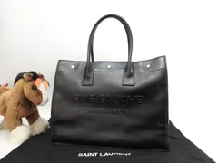 サンローラン トートバッグスモール リヴゴーシュ レザー黒 ハンドバッグ YSL 美品@GNR686266-0722のサムネイル