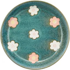 新品 アイトー(Aito) aito製作所 「 ノルディックフラワー 」 プレート 皿 S 直径約14cm グリーン 緑 花柄 おしゃれ 皿 北欧 食器 美濃焼 食洗機 電子レンジ対応 日本製 266132