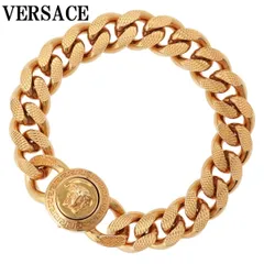 VERSACE レザー＆メタル グリークキー ブレスレット 人気 アクセサリー