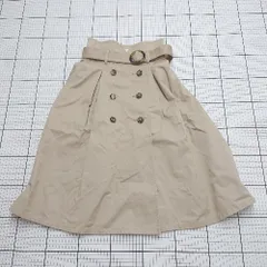 ◇ ⊇ dazzkin ダズリン 大人系 膝下丈 フロントボタン フロントボタンスカート サイズS ベージュ系 レディース E  【1508200024691】のサムネイル