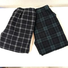 ★裏ボア レギンス パンツ チェック柄 Mサイズ  2枚セット 冬 中古品