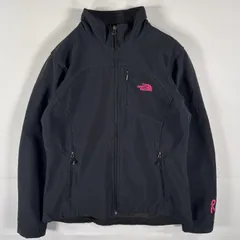 古着 ザ・ノースフェイス THE NORTH FACE シェルジャケット フルジップ ワンポイントロゴ刺繍 フリースライナー  L  ブラック レディース