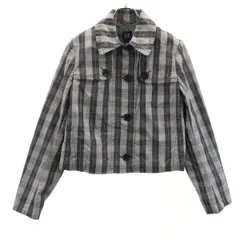 GAP ギャップ チェック柄 ジャケット L グレー レディース 古着
