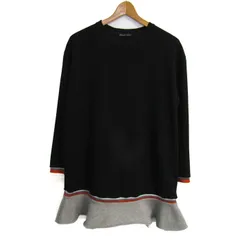 ザラ ワンピース チュニック 長袖  ストレッチ トップス 黒 レディース Mサイズ ブラック×グレー ZARA 【中古】