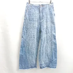 ◇ Θ w closet ダブルクローゼット フリンジ ダメージ加工 デニム パンツ サイズ 表記なし ブルー系 レディース E  【1501160018878】