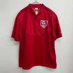 Cardinals カージナルス 半袖Tシャツ ハーフジップ レッド MONSANTO【メンズXL】