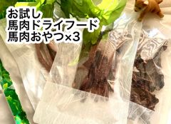 お試し　馬肉ドライ＋馬肉おやつ3種類セット　サービス品