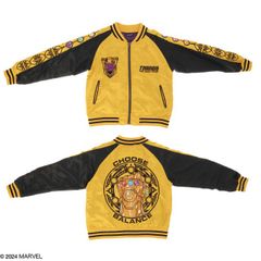 MARVEL マーベル サノス マッドタイタン スカジャン 刺繍 新作 プレゼント キャラクター グッズ ジャケット アウター メンズ レディース アニメ お土産 おみやげ 外国人 文化 伝統 ジャパン Japan上着 おしゃれ 防寒 グッズ ファッション