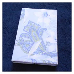 【数量限定】シングルサイズ 120本ガーゼ生地使用 花柄 綿100％ 毛布カバー サイズ150×210cm 日本製 (blue)