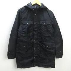 H■ビームス/BEAMS LIGHTS フーディ中綿ジャケット フライトJKT【S】黒/MENS■21【中古】