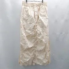◇ ⊂ ◎●未使用● BEAMS ビームス ドローストリング マキシ タイト ナロー スカート サイズ1 アイボリー レディース E  【1503050005838】のサムネイル