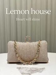 バッグ レディース ドレスバッグ 1個シャンパンカラーのキラキラプリーツエレガントなクラッチバッグ、ラインストーンチェーンストラップファッションハンドバッグ、フォーマルドレス、イブニングパーティー、ウェディング、カ