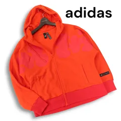 22AW★ adidas アディダス 秋冬 裏起毛 スウェット★ オーバーサイズ ジップ パーカー Sz.XL レディース 大きいサイズ