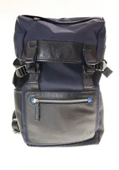 ランバンオンブルー LANVIN en Bleu ダブルシックス リュック 562702 バックパック デイパック 異素材 ネイビー 【ブランド古着ベクトル】【中古】●▲■241006のサムネイル