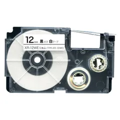 【単品】カシオ用 ネームランド 互換 テープ  12mm／白テープ／黒文字 TPR-XR-12WEのサムネイル