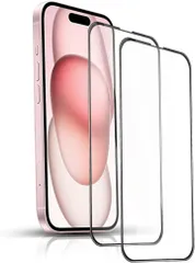 JACRON iPhone14 全面保護フィルム旭硝子素材製iPhone13・13 Pro ガラスフィルム 硬度9H 耐衝撃 飛散防止 自動吸着 気泡ゼロ ラウンドエッジ加工 超薄 超高質感 貼り付け簡単 6.1インチ(SDL-ICDS-659)