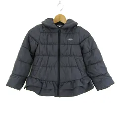 べべ ダウンジャケット 中綿 ジャンパー アウター キッズ 女の子用 130サイズ ブラック BeBe 【中古】