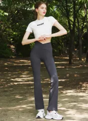 スカルピグ XERO(ゼロ) クロス ブーツカット レギンス パンツ エボニー チャコール