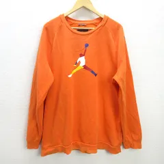 D■ナイキ エアジョーダン/JORDAN ジャンプマンプリント スウェット トレーナー■橙【XL】MENS/4【中古】■