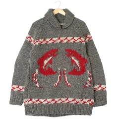 カナディアンセーター × ラブラドールレトリバー カウチンニット GRY L カナディアンセーター × ラブラドールレトリバー カウチンニット