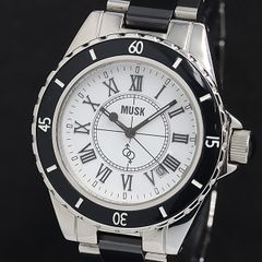 稼働 新品電池 ムスク クロノグラフ メンズ クォーツ S000593 - メルカリ