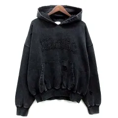 【ANDER HUNK】 オーバーダイダブルジップアップパーカー　バーガンディー ANDER HUNK パーカー Overdyed Double Zip-up Parker/オーバーダイ