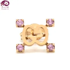 【美品/希少】GUCCI ピアス　K18WG スクエア　18金　750 片耳 GUCCI - グッチ GUCCI ピアス G ロゴ スクエア K18WG 【中古】の