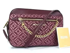 ■新品同様■ MICHAEL KORS マイケルコース ジェットセット アイテム キャンバス×レザー ショルダーバッグ ボルドー系 BI8733