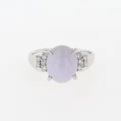 Pt850  紫翡翠&ダイヤモンドリング