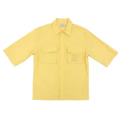 メゾンキツネ Maison Kitsune コットン ポケット刺繍 半袖シャツ メンズ イエロー sizeS EM00405WC0011 [Y03236]のサムネイル