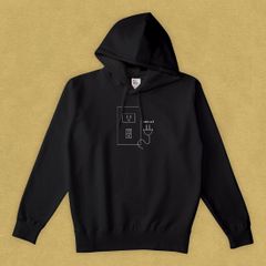 グラフィックパーカー　Switch on Black -Parka-