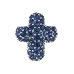 1.35c✨K18WG 2種類のダイヤ クロス ペンダントトップ QVC