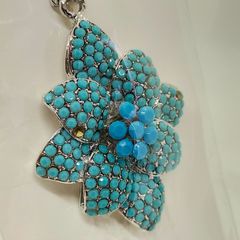 ネックレス【FASHION JEWELRY】カラーストーン（青）