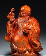 一木彫 一刀彫 仙人 縁起物 木彫り 一位一刀彫 達磨 | 伝統工芸 木彫り 手彫り 匠 縁起物 置物 天然木