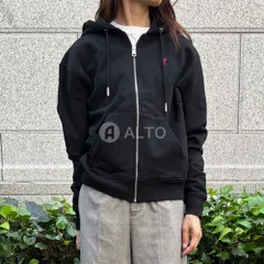 ★2025-2026秋冬物モデル★ AMI PARIS アミ パリス BFUSW435 730 ジップパーカー フーディー カーディガン ハートロゴ刺繍 長袖 ブラック レディースのサムネイル