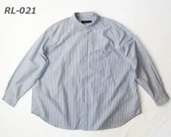 ［USED］Polo Ralph Lauren ポロ ラルフ ローレン 古着 ラルフ シャツ ストライプ柄ボタンダウンカラーシャツ3XLサイズrl-021
