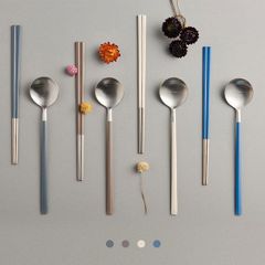 イブロ 箸スプーン (1セット) 全4カラー 高級韓国カトラリー