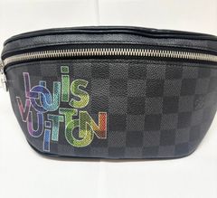 Louis Vuitton/ルイ・ヴィトン  ダミエ グラフィット リンク バム バッグ N40276 ボディバック ウエストバック  M-1131