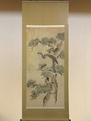 ★古美術！　小野雲鵬 松鷹図 ☆古美術！ 小野雲鵬 松鷹図 - メルカリ