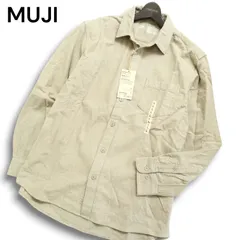 【新品 未使用】 MUJI 無印良品 秋冬 両面起毛★ 長袖 フランネル シャツ Sz.L メンズ サンドベージュ