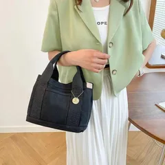 トートバッグ メンズ 小さめ 軽量 ファスナー 布 仕切り 帆布 ミニ ブランド 大きめ キャンバス 無地 ミニトートバッグ ハンドバッグ レディース 手提げバッグ673