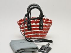 バレンシアガ BALENCIAGA ビストロXXS エナメル 2WAY ハンドバッグ  