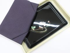【一輝堂】【着物】 和装小物 盆付き袱紗セット 桂由美 落款入り 箱入り 24w-11785